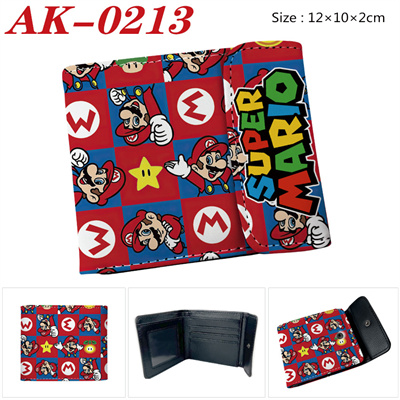Super Mario buckle PU leather short wallet folded in half - Image 4