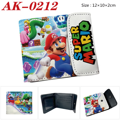 Super Mario buckle PU leather short wallet folded in half - Image 5
