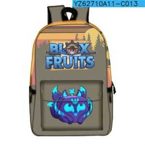 18 Inch Roblox Blox Fruits Backpack men and women backpack travel bag full printing student school bag