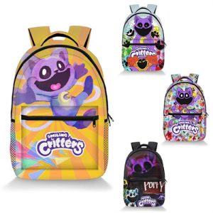 18 Inch Smiling Critters Backpack men and women backpack travel bag full printing student school bag