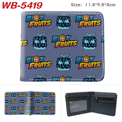 Bifold PU Leather Roblox Blox Fruits Wallet Coin Pocket Credit Card Id Window Card Holder Gift - Image 11