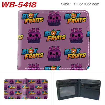 Bifold PU Leather Roblox Blox Fruits Wallet Coin Pocket Credit Card Id Window Card Holder Gift - Image 12
