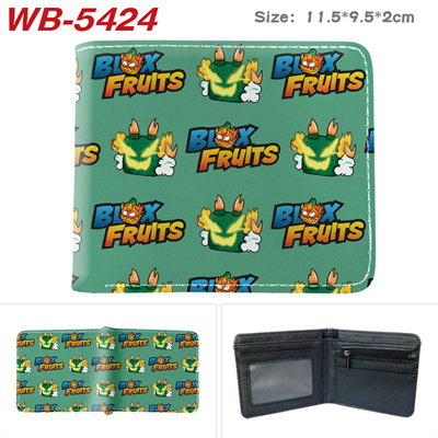 Bifold PU Leather Roblox Blox Fruits Wallet Coin Pocket Credit Card Id Window Card Holder Gift - Image 6