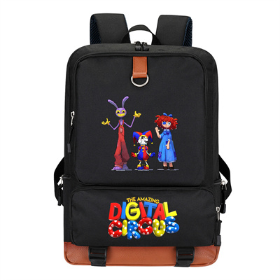 Circus Canvas Backpack Shoulder School Bag - Image 14