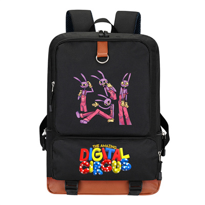 Circus Canvas Backpack Shoulder School Bag - Image 26
