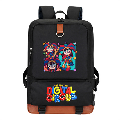 Circus Canvas Backpack Shoulder School Bag - Image 8