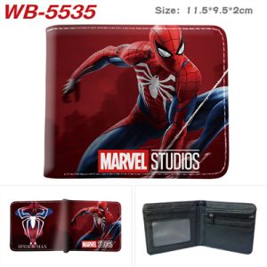 Bifold PU Leather Superhero Wallet Coin Pocket Credit Card Id Window Card Holder Gift