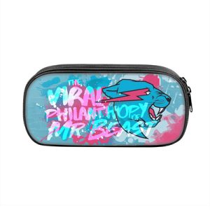 Mr Beast Lightning Cat Pen Case Student’s Large Capacity Pencil Bag