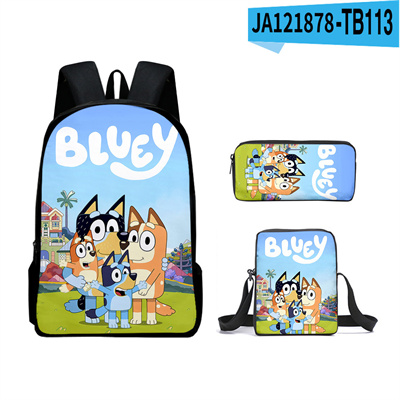 16 Inch Bluey Backpack School Bag+Messenger Bag+Pencil Bag - Image 10