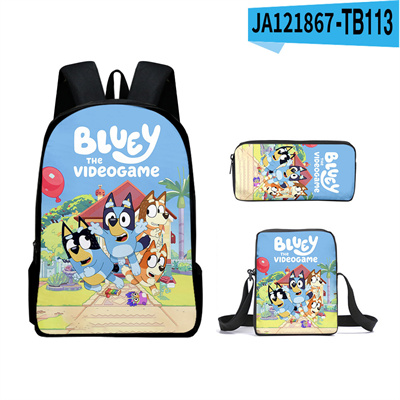 16 Inch Bluey Backpack School Bag+Messenger Bag+Pencil Bag - Image 20