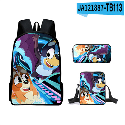 16 Inch Bluey Backpack School Bag+Messenger Bag+Pencil Bag - Image 3