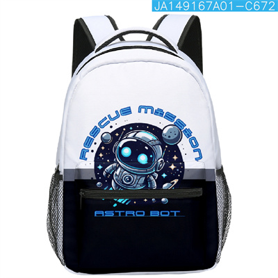 18 Inch Astro Bot Backpack men and women backpack travel bag full printing student school bag - Image 18