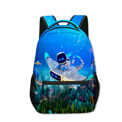 18 Inch Astro Bot Backpack men and women backpack travel bag full printing student school bag - Image 3