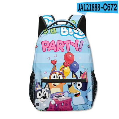 18 Inch Bluey Backpack men and women backpack travel bag full printing student school bag - Image 11