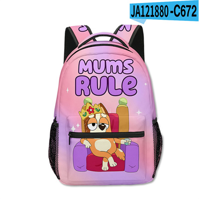 18 Inch Bluey Backpack men and women backpack travel bag full printing student school bag - Image 18