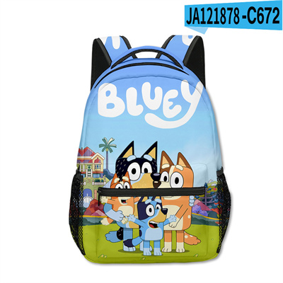 18 Inch Bluey Backpack men and women backpack travel bag full printing student school bag - Image 20