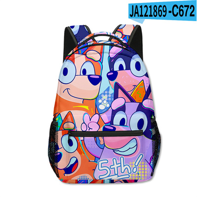18 Inch Bluey Backpack men and women backpack travel bag full printing student school bag - Image 26