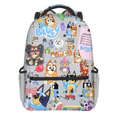 18 Inch Bluey Backpack men and women backpack travel bag full printing student school bag - Image 30