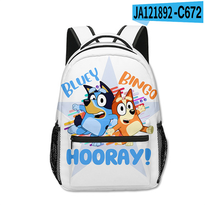 18 Inch Bluey Backpack men and women backpack travel bag full printing student school bag - Image 8