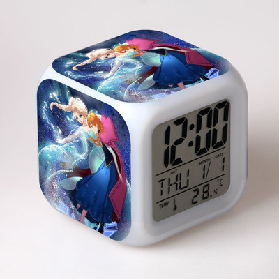 Frozen 7 Colors Change Digital Alarm LED Clock 10