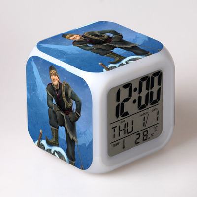Frozen 7 Colors Change Digital Alarm LED Clock 13