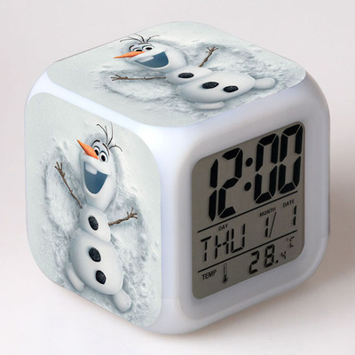 Frozen 7 Colors Change Digital Alarm LED Clock 15