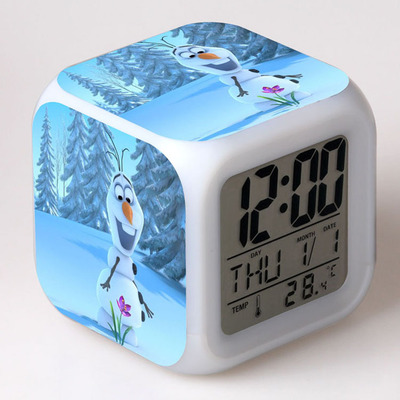 Frozen 7 Colors Change Digital Alarm LED Clock 20