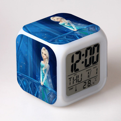 Frozen 7 Colors Change Digital Alarm LED Clock 22