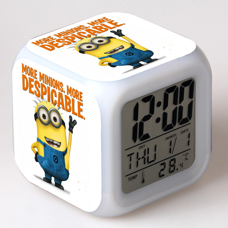 Minions 7 Colors Change Digital Alarm LED Clock 14