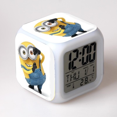 Minions 7 Colors Change Digital Alarm LED Clock 15