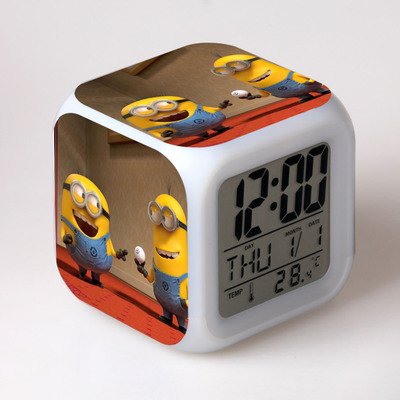 Minions 7 Colors Change Digital Alarm LED Clock 18