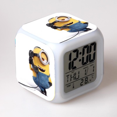 Minions 7 Colors Change Digital Alarm LED Clock 20