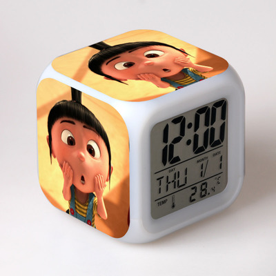 Minions 7 Colors Change Digital Alarm LED Clock 27
