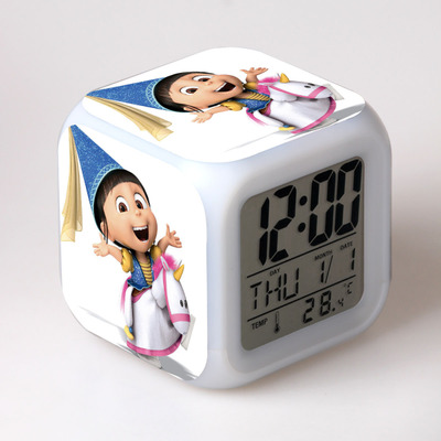 Minions 7 Colors Change Digital Alarm LED Clock 28