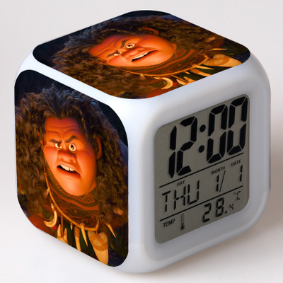 Moana 7 Colors Change Digital Alarm LED Clock 10