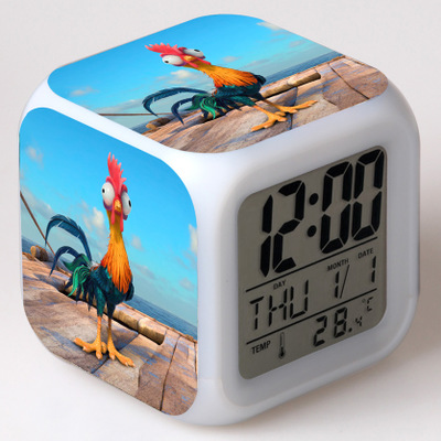 Moana 7 Colors Change Digital Alarm LED Clock 11