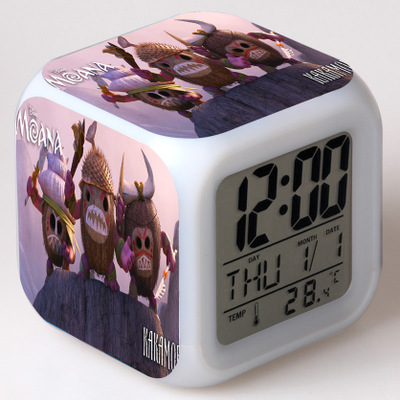 Moana 7 Colors Change Digital Alarm LED Clock 14