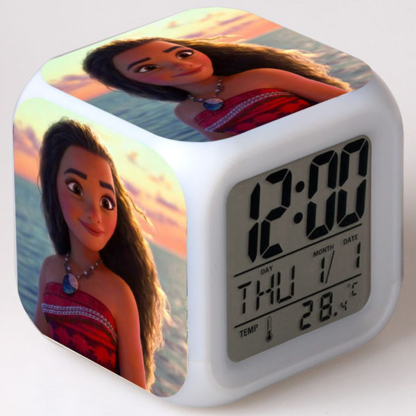 Moana 7 Colors Change Digital Alarm LED Clock 15