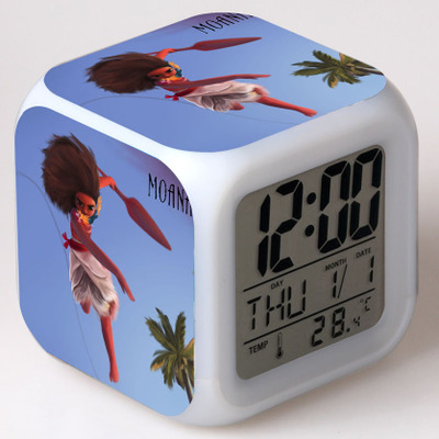 Moana 7 Colors Change Digital Alarm LED Clock 17