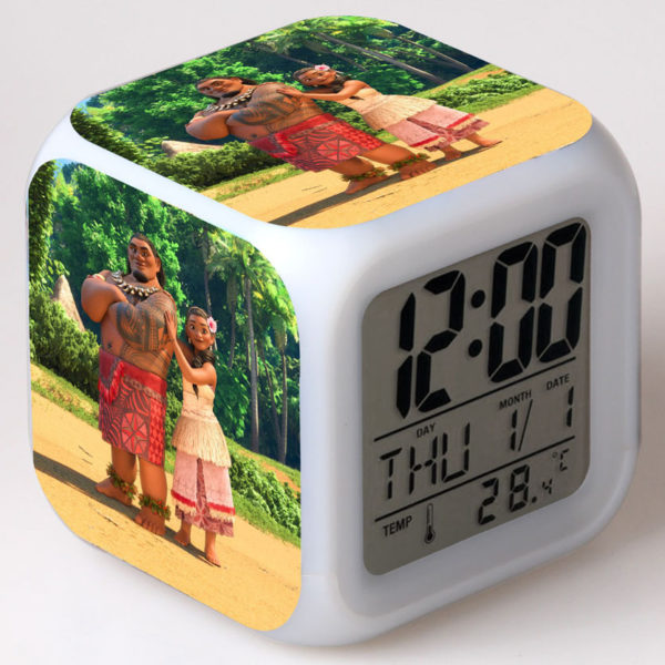 Moana 7 Colors Change Digital Alarm LED Clock 18
