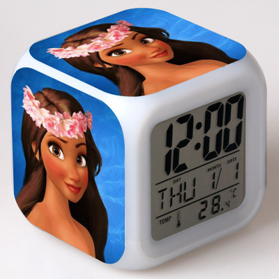 Moana 7 Colors Change Digital Alarm LED Clock 19