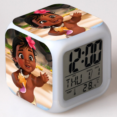 Moana 7 Colors Change Digital Alarm LED Clock 2