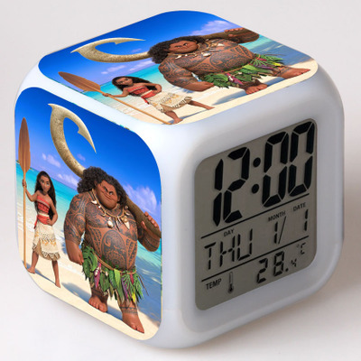 Moana 7 Colors Change Digital Alarm LED Clock 20