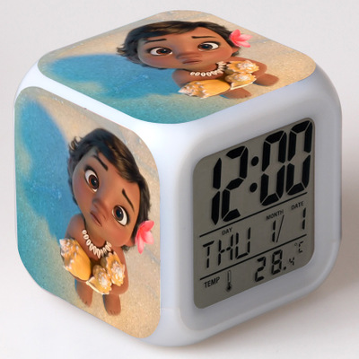 Moana 7 Colors Change Digital Alarm LED Clock 23