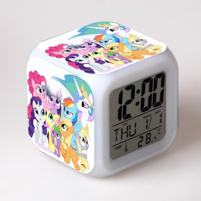 My Little Pony 7 Colors Change Digital Alarm LED Clock 13