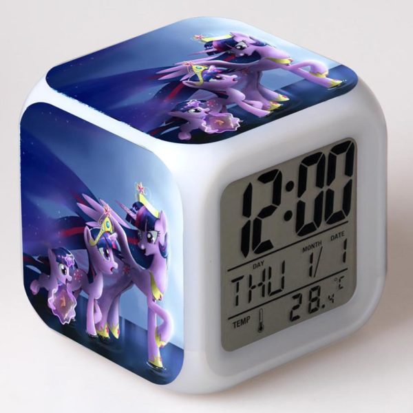 My Little Pony 7 Colors Change Digital Alarm LED Clock 14