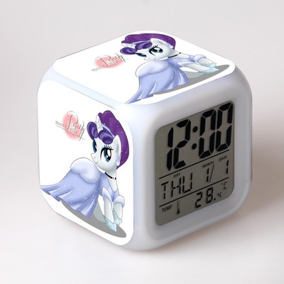 My Little Pony 7 Colors Change Digital Alarm LED Clock 16