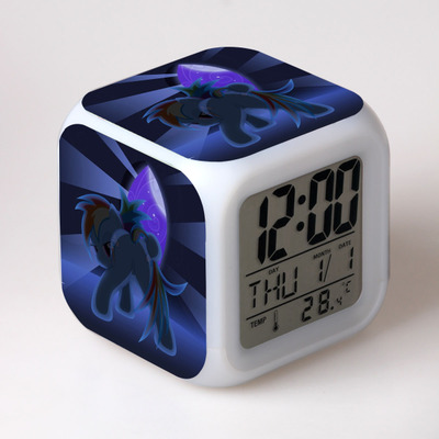 My Little Pony 7 Colors Change Digital Alarm LED Clock 17
