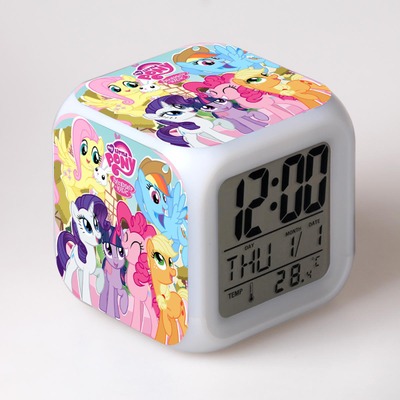 My Little Pony 7 Colors Change Digital Alarm LED Clock 18