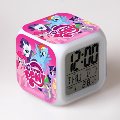 My Little Pony 7 Colors Change Digital Alarm LED Clock 20